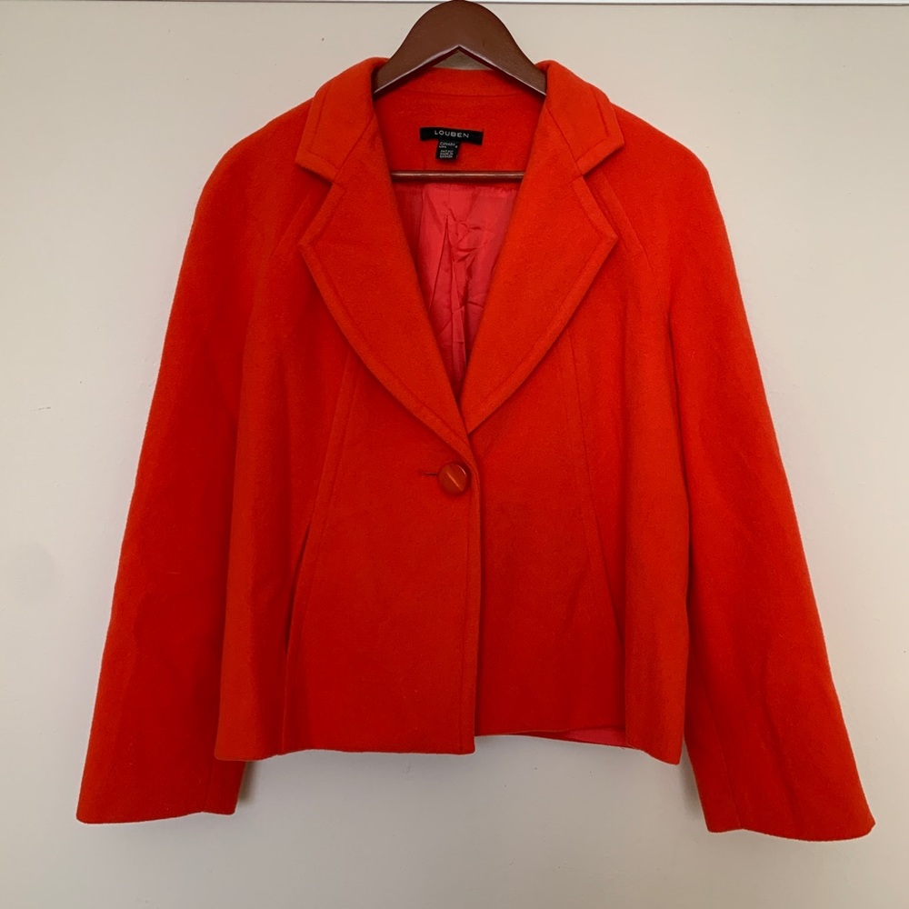Louben orange swing coat - Sz 8